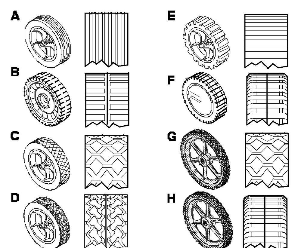 Wheels And Tires Diagram and Parts List for 20507X4A 1997 Briggs and Stratton Lawn Mower